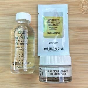Brand New Sephora Beauty Insider Youth to the People Moisturizer Cleanser Mask